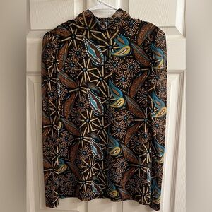 JANE & DELANCY~GEO~BLOUSE~M